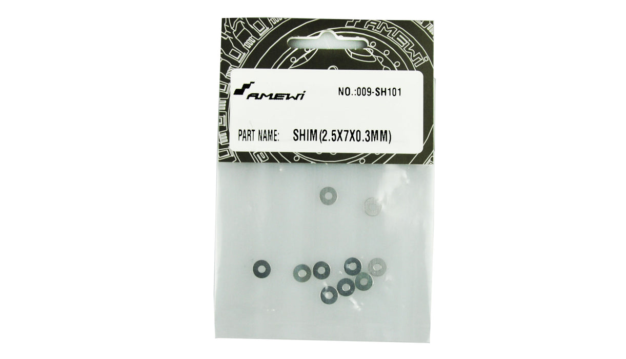 10PCS 2.5x7x0.3mm Shims for EVO-X 6000 1/10