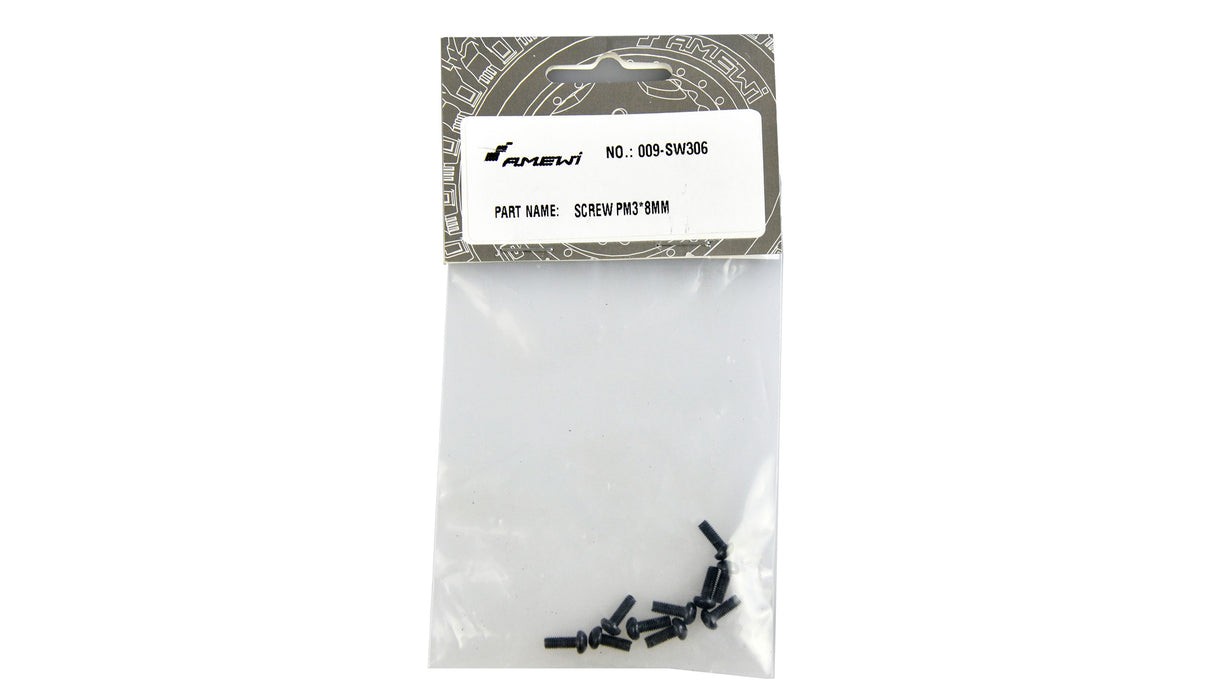 10PCS M3x8mm Lens Head Screw for EVO-X 6000 1/10