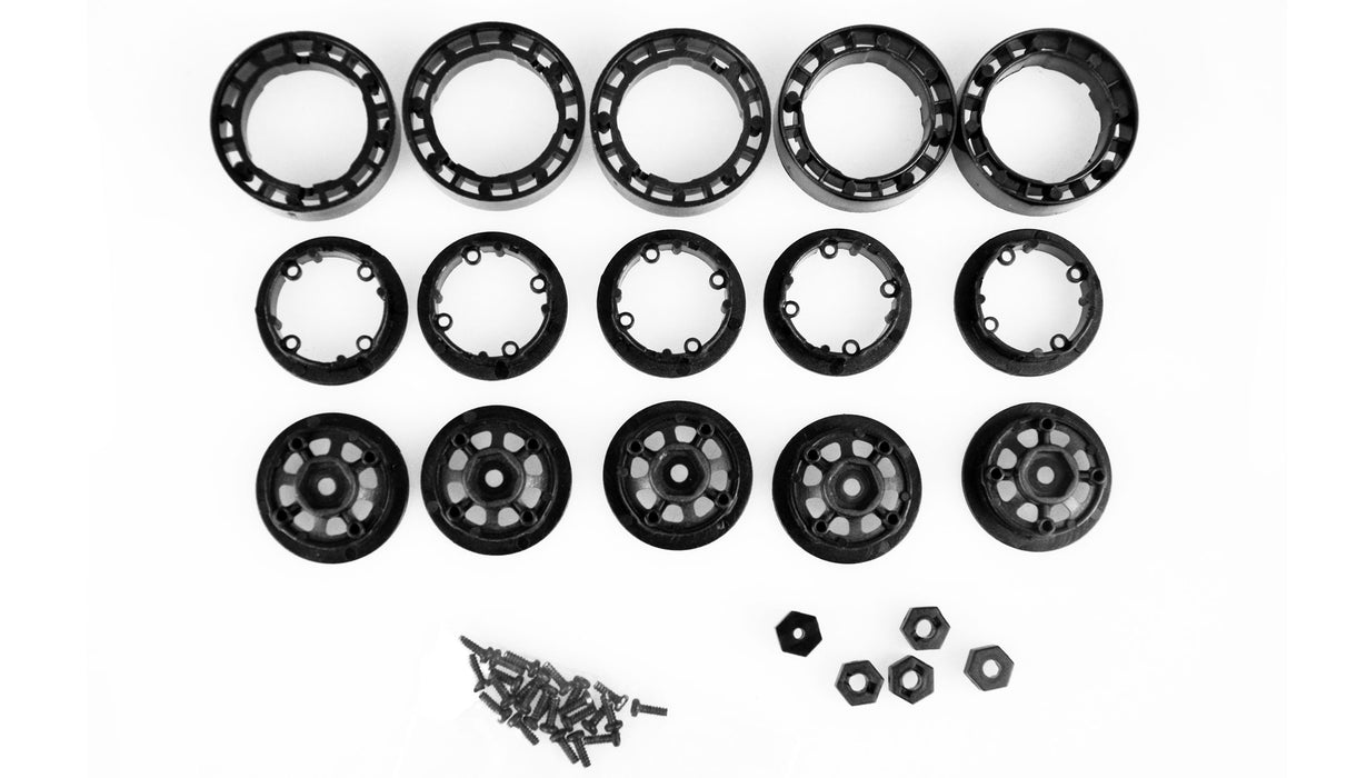 Bead Lock Rim Set Black for AMXRock AM18 1/18