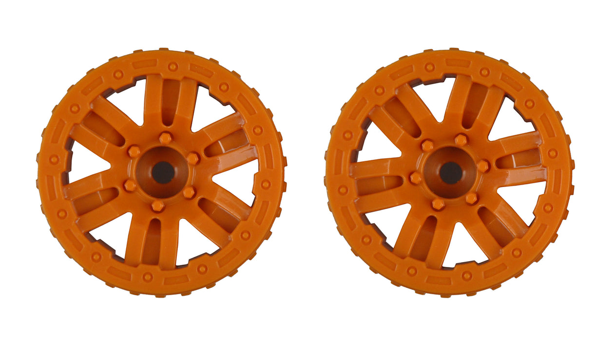 2PCS Rims for Dirt Climbing SUV, Pick-Up 1/10 (Oranje, Chroom)