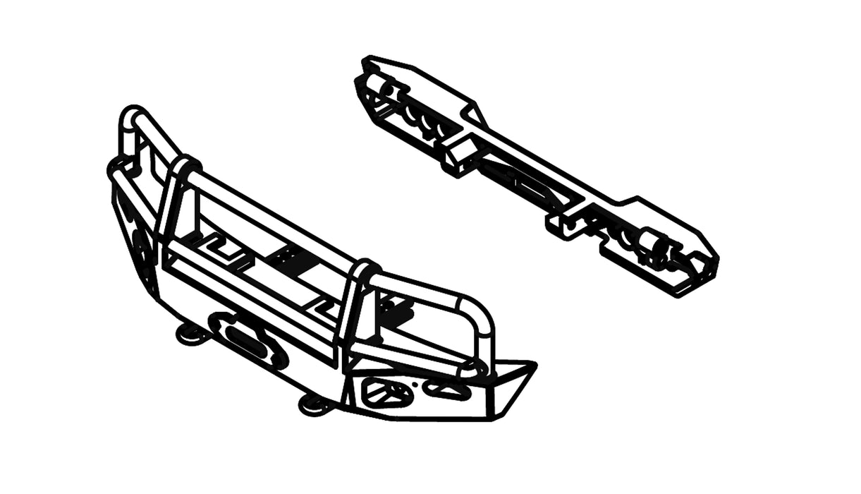 Front & Rear Bumpers for AMX Rock RCX10P 1/10 Etc...