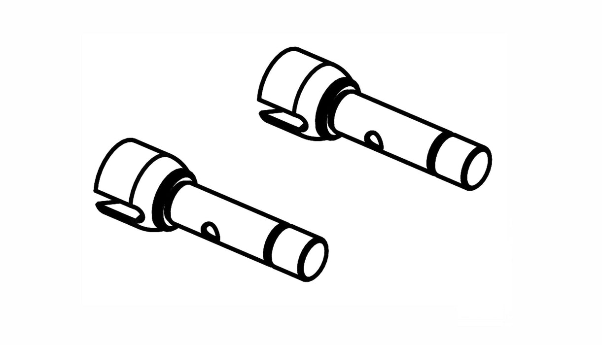 Rear Wheel Axles for AMX Rock RCX8P, PS, PT 1/8 Etc...