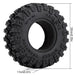 1.0" 52mm Tires Set for 1/24 Crawler (Rubber N1) Band en/of Velg Injora 