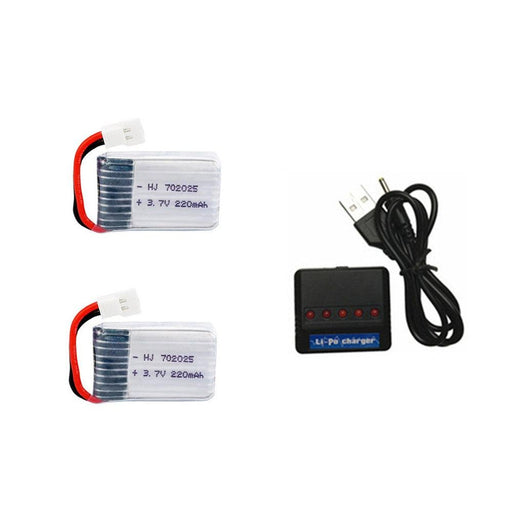 1-5PCS OEM 3.7V 220mAh Lipo Accu w/ Charger - upgraderc