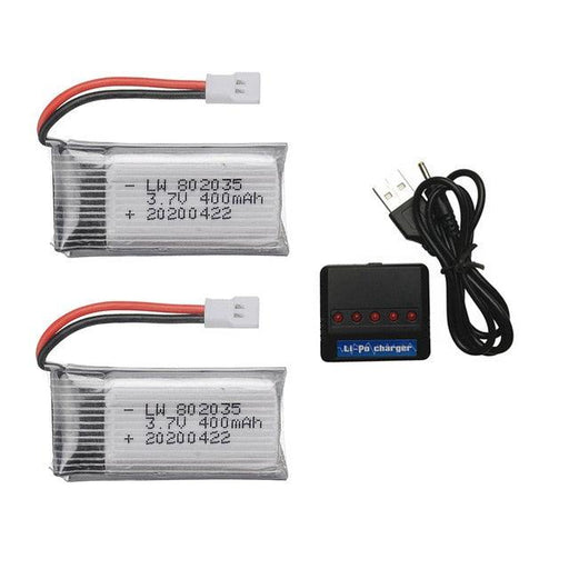 1-5PCS OEM 3.7V 400mAh Lipo Accu w/ Charger - upgraderc