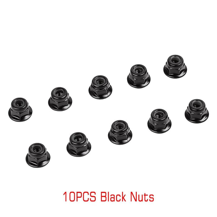 10/30PCS M4 Wheel Lock Nuts w/ Wrench (Metaal) Schroef Injora 10PCS Nut Black 