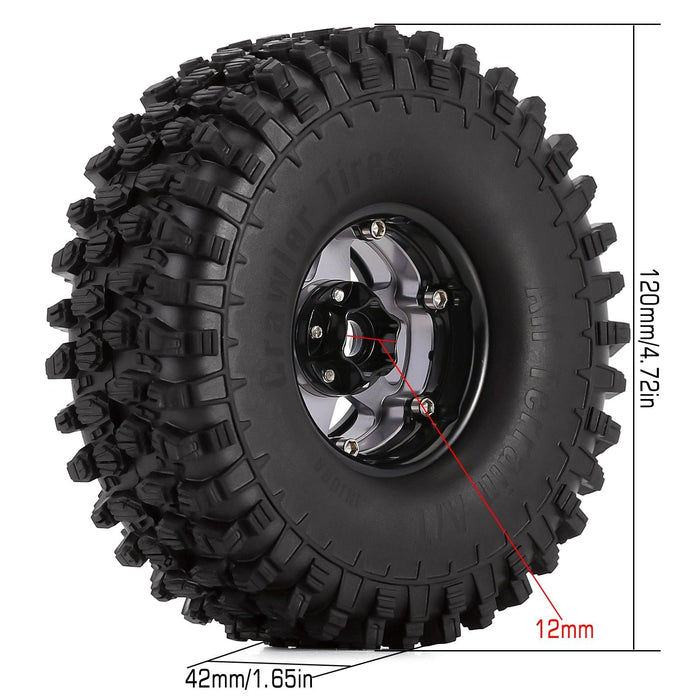 1/10 beadlock Crawler Wheels (Metaal) 1.9" - upgraderc