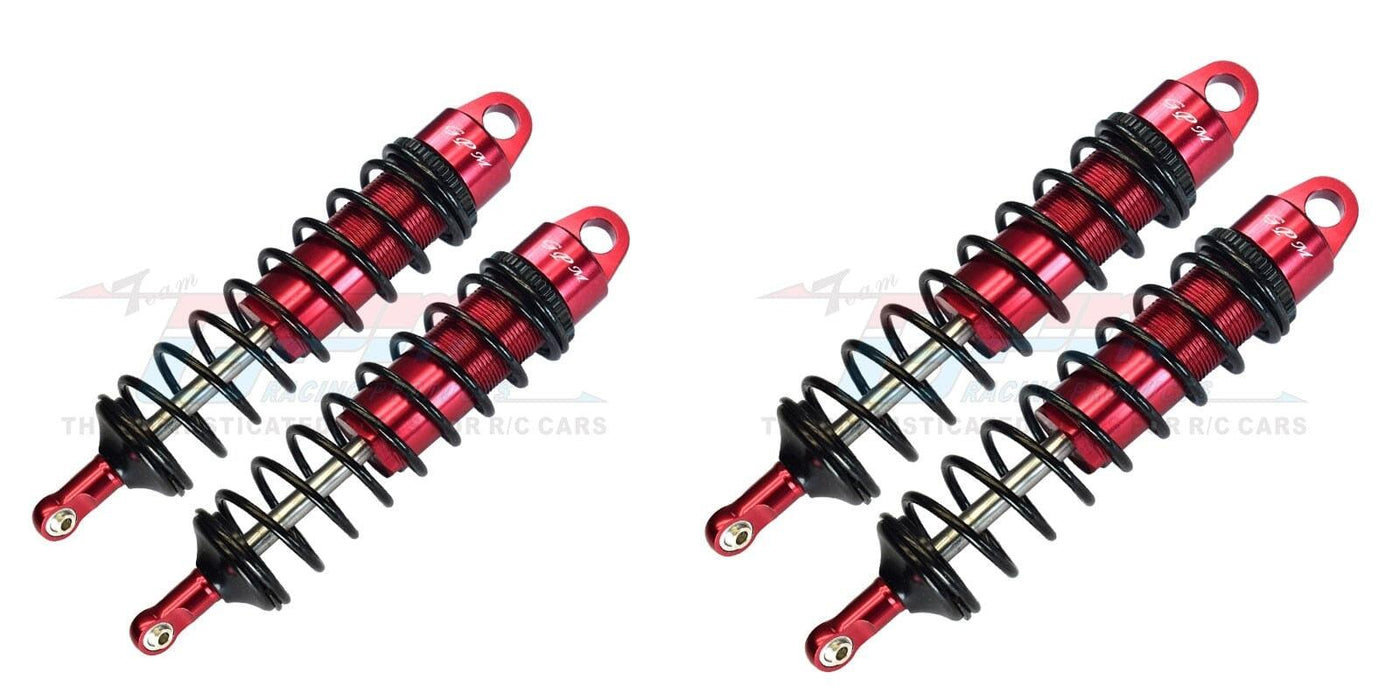 128mm Front 143mm Rear Shocks for Traxxas Sledge 1/8 (Metaal) Onderdeel GPM Front + Rear Red 