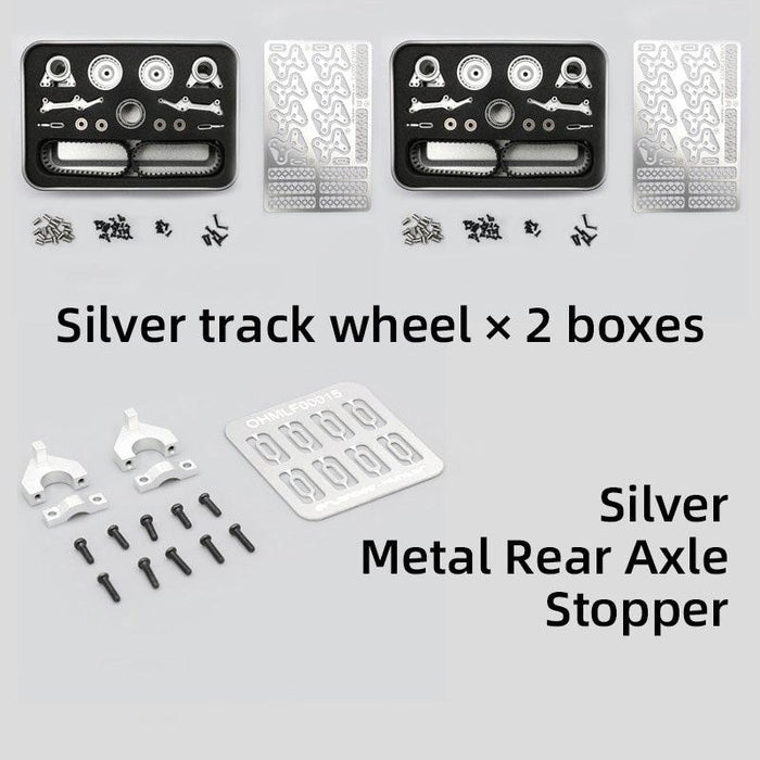 1/32-35 Crawler Continuous Wheel Track KIT (Metaal+Rubber) - upgraderc