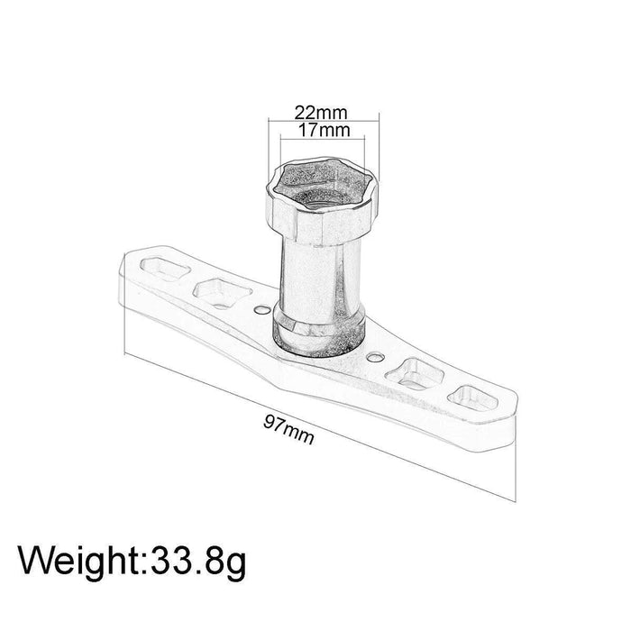 17mm Hex Wrench (Aluminium) - upgraderc