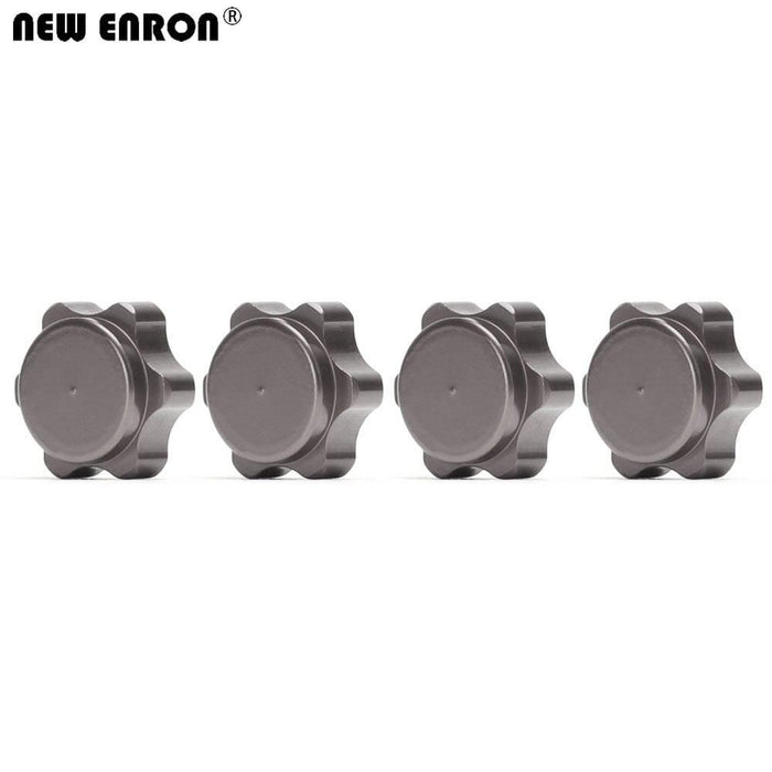 1/8 4PCS 17mm Wheel Rim Hex Nuts/Cover Set (Aluminium) Schroef New Enron 4Pcs Cover Gray 