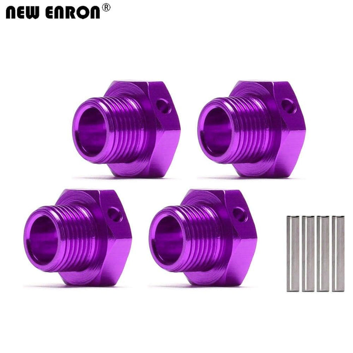 1/8 4PCS 17mm Wheel Rim Hex Nuts/Cover Set (Aluminium) Schroef New Enron 4Pcs Mount Purple 