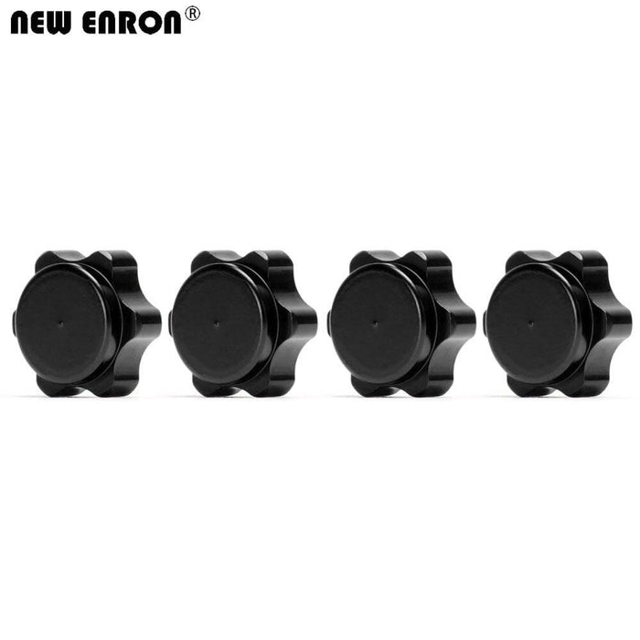 1/8 4PCS 17mm Wheel Rim Hex Nuts/Cover Set (Aluminium) Schroef New Enron 4Pcs Cover Black 