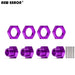 1/8 4PCS 17mm Wheel Rim Hex Nuts/Cover Set (Aluminium) Schroef New Enron 4P Mount-Nuts Purple 