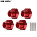1/8 4PCS 17mm Wheel Rim Hex Nuts/Cover Set (Aluminium) Schroef New Enron 4Pcs Mount Red 