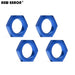 1/8 4PCS 17mm Wheel Rim Hex Nuts/Cover Set (Aluminium) Schroef New Enron 4Pcs Nuts Navy 