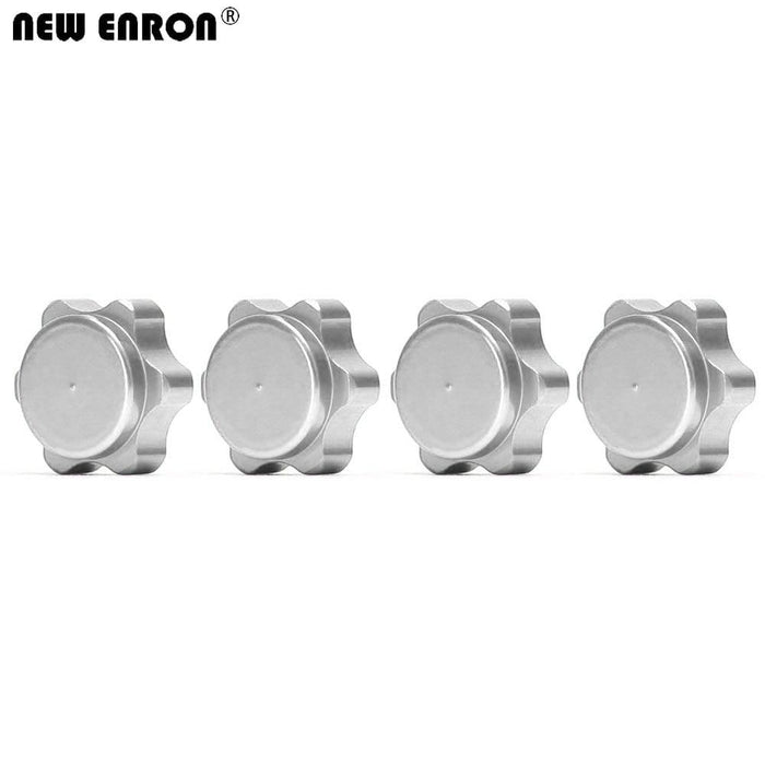 1/8 4PCS 17mm Wheel Rim Hex Nuts/Cover Set (Aluminium) Schroef New Enron 4Pcs Cover Silver 