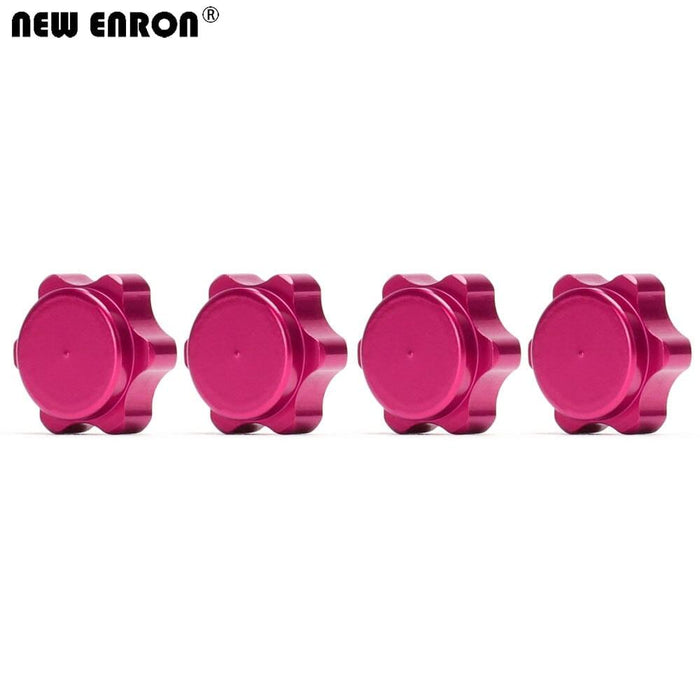1/8 4PCS 17mm Wheel Rim Hex Nuts/Cover Set (Aluminium) Schroef New Enron 4Pcs Cover Rose 