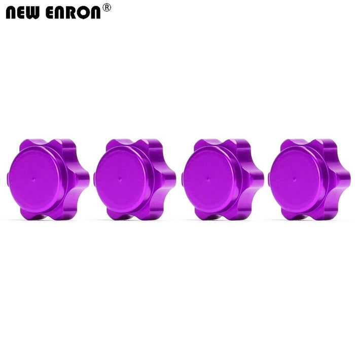 1/8 4PCS 17mm Wheel Rim Hex Nuts/Cover Set (Aluminium) Schroef New Enron 4Pcs Cover Purple 