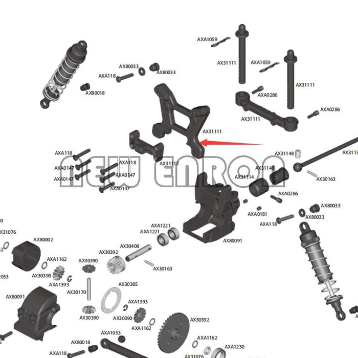 1PC Front Shock Tower for Axial Yeti 1/10 (Aluminium) AX31111 Onderdeel New Enron 