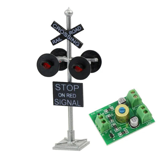1PC HO Scale 4-Light Railroad Crossing Signal 1/87 (Plastic) - upgraderc