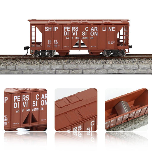 1PC HO Scale Covered Hopper Car 1/87 (Plastic, Metaal) C8760 - upgraderc