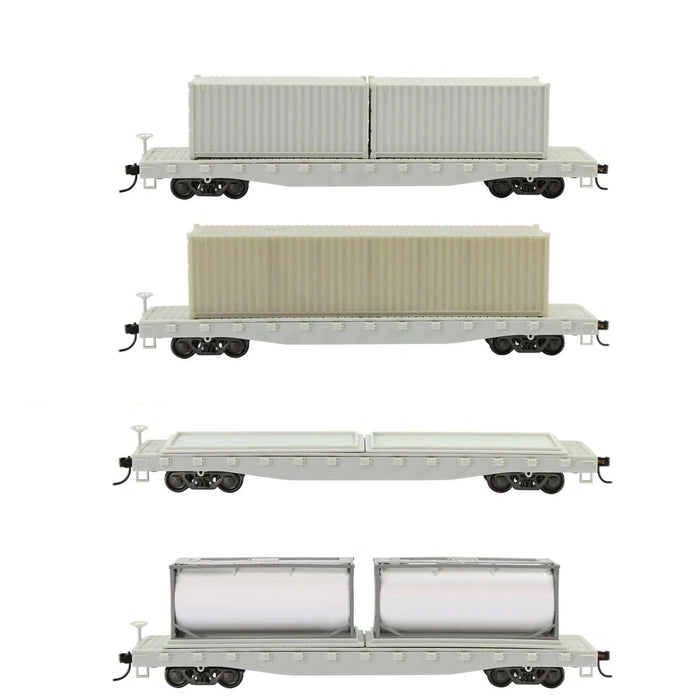 1PC HO Scale Flat Freight Car 1/87 (Plastic, Metaal) C8741JJ - upgraderc