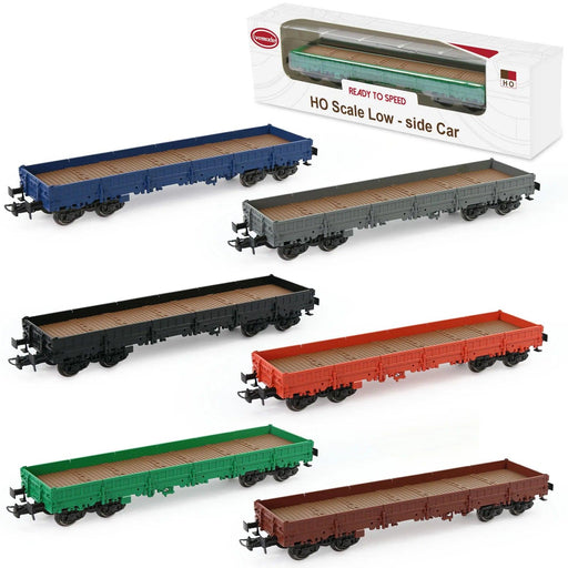 1PC HO Scale Low-side Freight Car 1/87 (Plastic, Metaal) C8764 - upgraderc