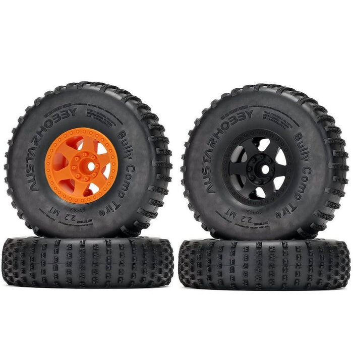 2.2" 142x42mm Beadlock Wheel Set for 1/10 Crawler (Plastic+Rubber) Band en/of Velg New Enron 