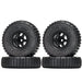 2.2" 142x42mm Beadlock Wheel Set for 1/10 Crawler (Plastic+Rubber) Band en/of Velg New Enron Black 