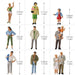 20PCS O Scale Human Figures 1/43 (Plastic) - upgraderc