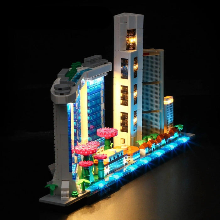 21057 Architecture Singapore Building Blocks LED Light Kit - upgraderc