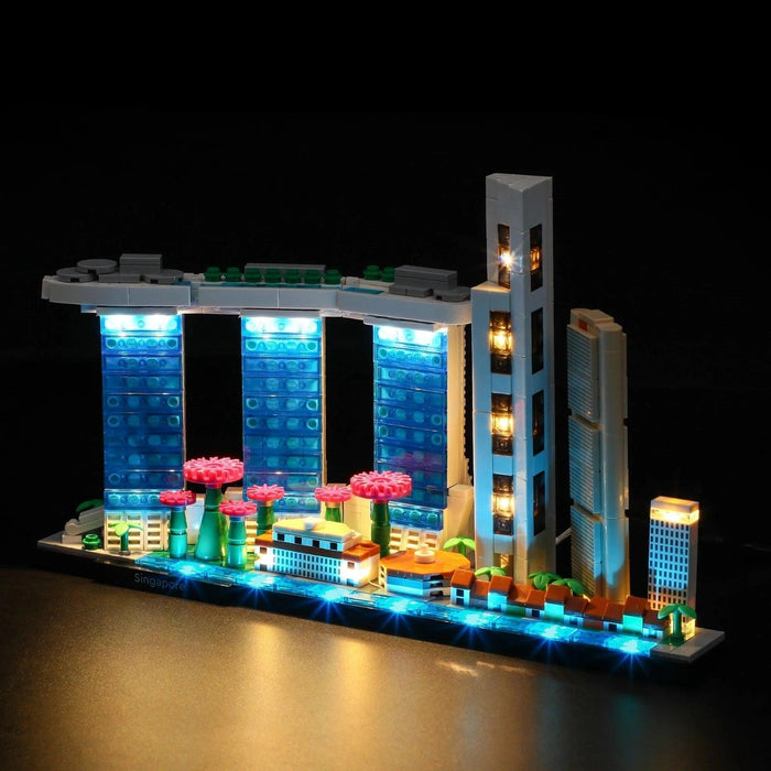 21057 Architecture Singapore Building Blocks LED Light Kit - upgraderc