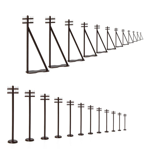 24PCS HO Scale 7.5cm Power Poles 1/87 GY19087 - upgraderc