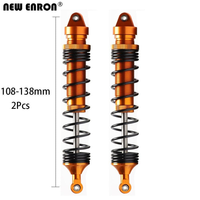 2/8PCS Front/Rear 135~160mm Oil Shock Absorber for Traxxas UDR 1/7 (Aluminium) Schokdemper New Enron REAR 138R ORANGE 