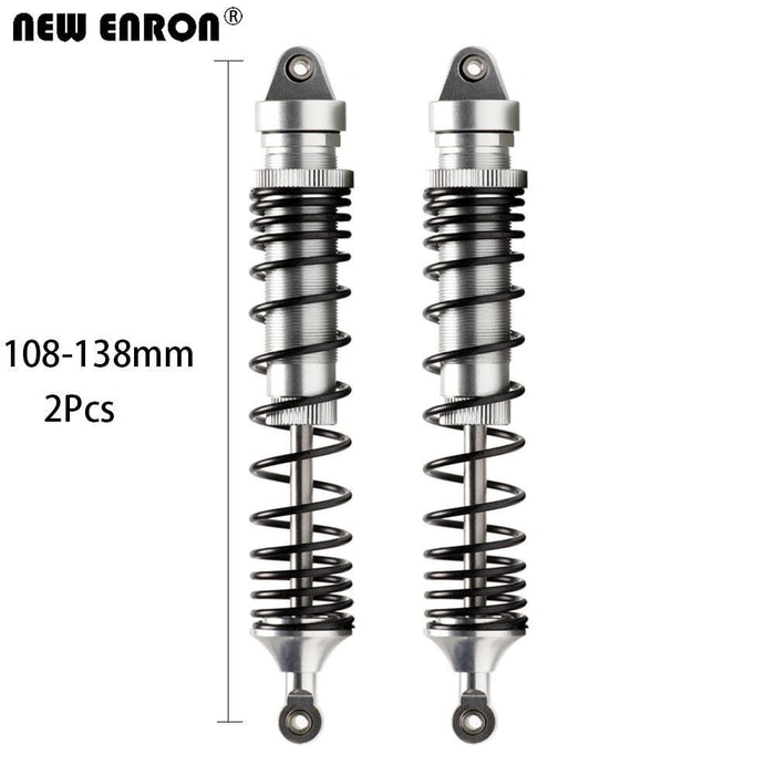 2/8PCS Front/Rear 135~160mm Oil Shock Absorber for Traxxas UDR 1/7 (Aluminium) Schokdemper New Enron REAR 138R SILVER 