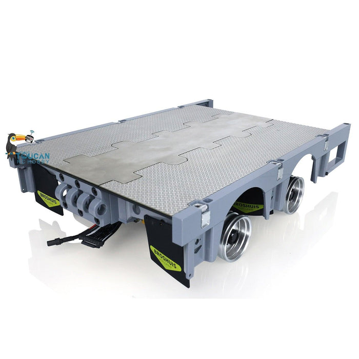 295mm 2 Axle 1/14 Trailer (Metaal, Rubber, ABS) - upgraderc