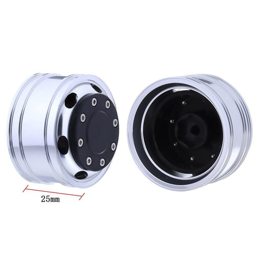 2PCS 47mm Front Wheel Rims for Tamiya Truck 1/14 (Metaal) Band en/of Velg RCATM 25mm power 2pcs 