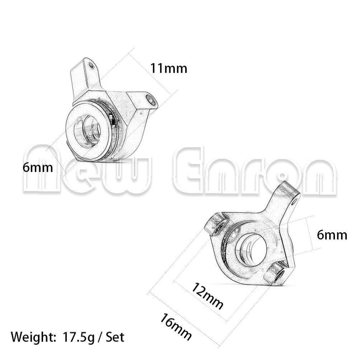 2PCS Front Knuckle Arm Upright for Axial SCX24 C10 1/24 (Messing) - upgraderc