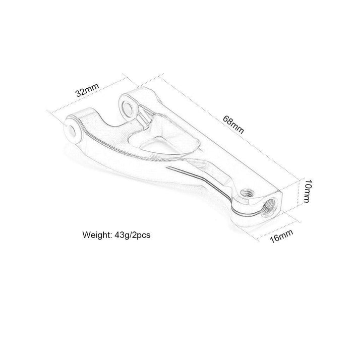 2PCS Front Upper Suspension Arms for Arrma Seton 6S 1/10 (Aluminium) AR330371 - upgraderc