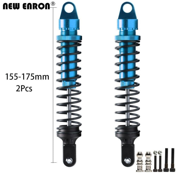 2PCS Front/Rear 155-175mm 1/5 Shock Absorber (Aluminium) Schokdemper New Enron BLUE 175MM 