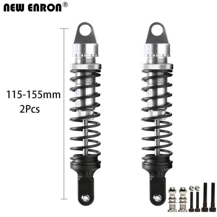 2PCS Front/Rear 155-175mm 1/5 Shock Absorber (Aluminium) Schokdemper New Enron SILVER 155MM 