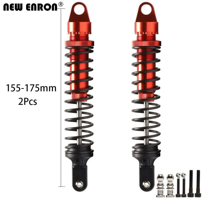 2PCS Front/Rear 155-175mm 1/5 Shock Absorber (Aluminium) Schokdemper New Enron RED 175MM 