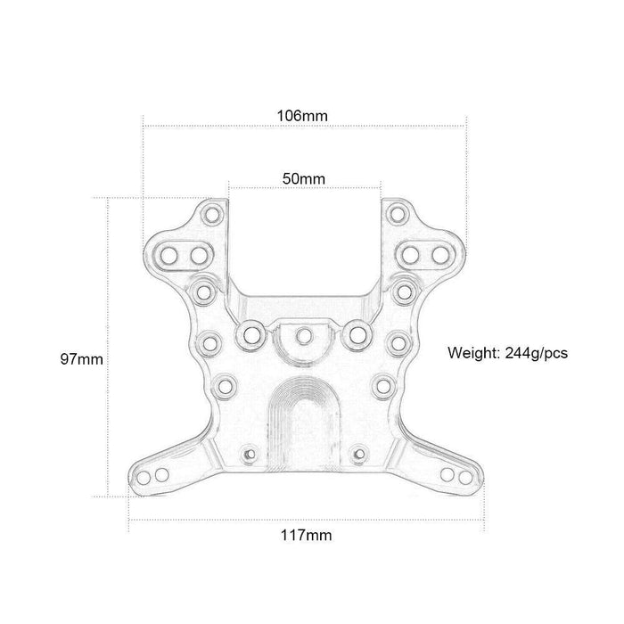 2PCS Front/Rear Shock Tower for Arrma Kraton Outcast 1/5 (Aluminium) ARA320475 ARA320476 - upgraderc