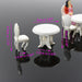 2PCS G Scale Round Dining Table, Chair 1/25 ZY04025 - upgraderc