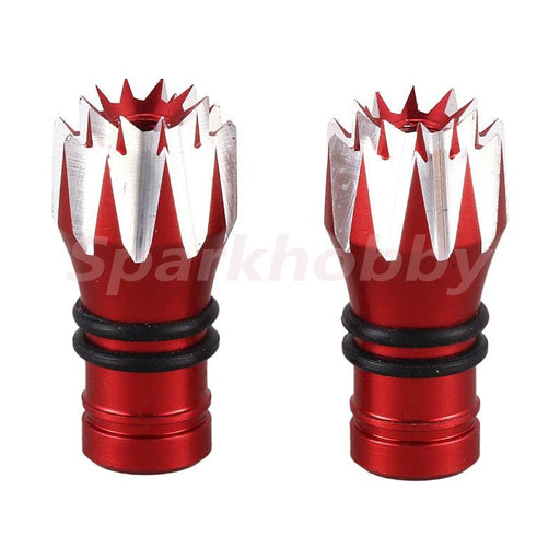 2PCS Integrated M3 3mm Non-Slip Metal Rocker Head for Flysky, FRSKY Zender upgraderc 2PCS M3 Red 