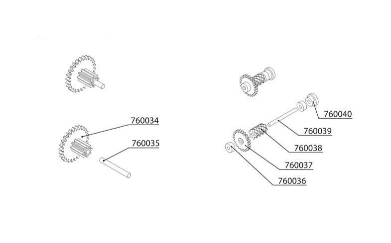 2PCS Primary Drive Shaft Gear for Turbo Racing C71 1/76 760034 - upgraderc