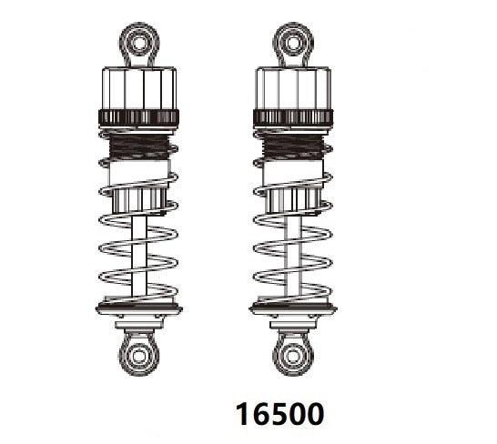 2PCS Rear Schocks for MJX Hyper Go 16207 1/16 16500 - upgraderc