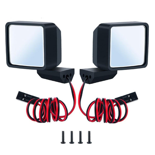 2PCS Rearview Mirror w/ Yellow LED Lights for Axial SCX6 (Plastic) Onderdeel Yeahrun 