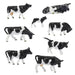 32PCS HO Scale Black, White Cows 1/87 (PVC) P8714 - upgraderc